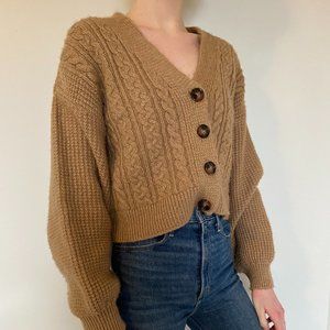 Brown ASOS Cropped Cardigan